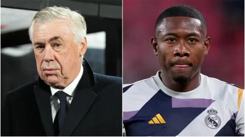 Carlo Ancelotti (left) and David Alaba (right)
