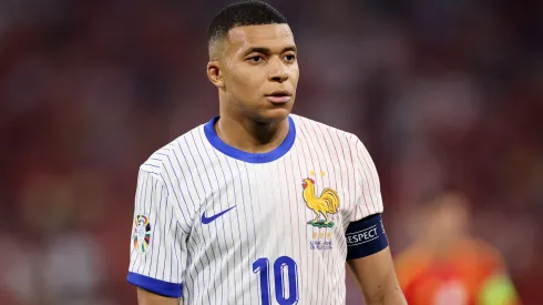 Kylian Mbappe of France looks on during the UEFA EURO 2024 Semi-Final match between Spain and France at Munich Football Arena on July 09, 2024 in Munich, Germany.