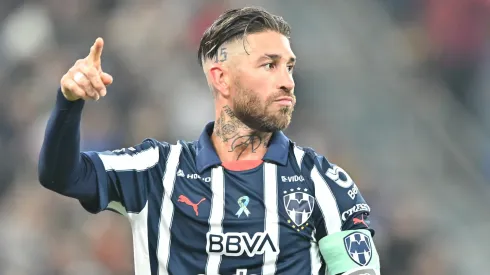 Sergio Ramos of Monterrey looks on during the 8th round match between Monterrey and Atletico San Luis as part of the Torneo Clausura 2025 Liga MX at BBVA Stadium on February 22, 2025 in Monterrey, Mexico.