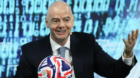 Gianni Infantino, President, FIFA – Fédération Internationale de Football Association, makes remarks during the second day of the FII PRIORITY Summit held at the Faena Hotel on February 20, 2025 in Miami Beach, Florida.