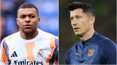 Kylian Mbappe (left) and Robert Lewandowski (right)