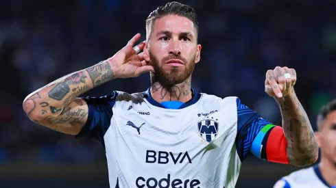 Sergio Ramos of Monterrey celebrates after scoring the team's first goal during the 11th round match between Cruz Azul and Monterrey as part of the Torneo Clausura 2025 Liga MX at Estadio Olimpico Universitario on March 08, 2025 in Mexico City, Mexico.