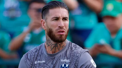 Sergio Ramos of Monterrey looks on during the warms up prior the 17th round match between Leon and Monterrey as part of the Torneo Clausura 2025 Liga MX at Leon Stadium on April 20, 2025 in Leon, Mexico.