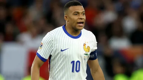 Kylian Mbappe of France looks on during the UEFA Nations League 2025 semifinal match between Spain and France at Stuttgart Arena on June 05, 2025 in Stuttgart, Germany.