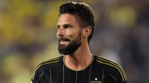 Olivier Giroud #9 of Los Angeles Football Club looks on against the Club América during a FIFA Club World Cup 2025 Play-In at BMO Stadium on May 31, 2025 in Los Angeles, California.