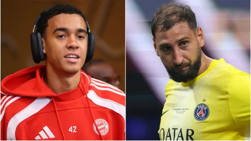 Jamal Musiala (left) and Gianluigi Donnarumma (right)