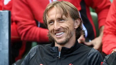 Luka Modric of AC Milan looks on during the pre-season friendly match between Leeds United and AC Milan.