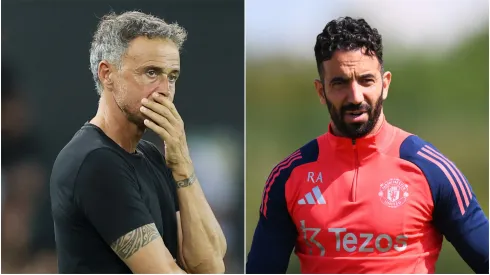 PSG coach Luis Enrique and Manchester United coach Ruben Amorim.