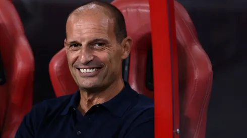 Massimiliano Allegri, Head Coach of AC Milan looks on prior to the Pre-Season Friendly match between Arsenal FC and AC Milan.