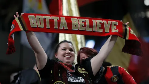 Atlanta United fans cheer prior to the game against the Portland Timbers during the 2018 MLS Cup.