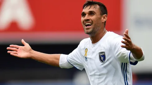 Chris Wondolowski #8 of San Jose reacts to a call during their game against New York City FC in 2019.