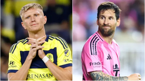 Nashville SC striker Sam Surridge and Inter Miami star Lionel Messi.