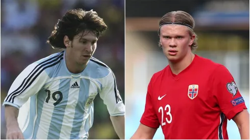 Argentina's Lionel Messi and Norway's Erling Haaland.
