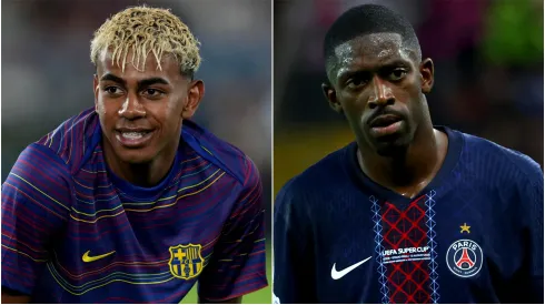 Lamine Yamal (left) and Ousmane Dembele (right)