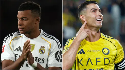 Kylian Mbappe of Real Madrid and Cristiano Ronaldo of Al Nassr.