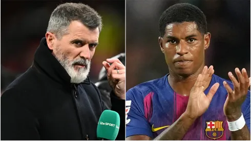 Manchester United legend Roy Keane and Barcelona star Marcus Rashford.