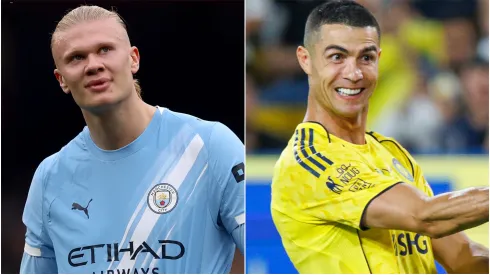 Erling Haaland of Manchester City and Cristiano Ronaldo of Al-Nassr FC.