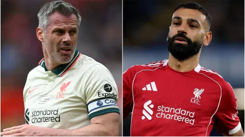 Liverpool legend Jamie Carragher and Mohamed Salah.