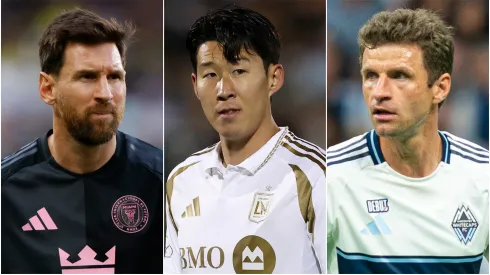 Lionel Messi (left), Son Heung-min(center), and Thomas Muller (right)