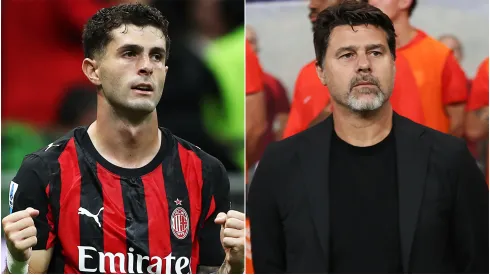 Christian Pulisic of AC Milan and Head coach of United States Mauricio Pochettino.