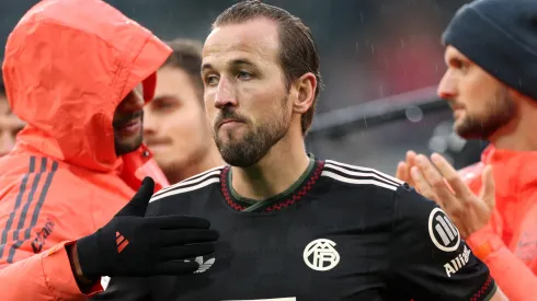 Harry Kane of Bayern Munich looks on.