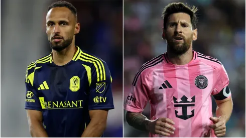 Nashville SC's Hany Mukhtar and Inter Miami's Lionel Messi.