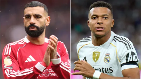 Mohamed Salah (left) and Kylian Mbappe (right)