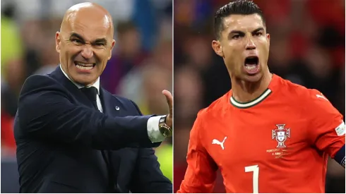 Portugal head coach Roberto Martinez and Cristiano Ronaldo.
