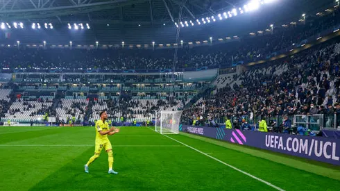 TURIN, ITALY - MARCH 16: Arnaut Danjuma of Villarreal CF celebrates the victory after the UEFA Champions League Round Of Sixteen Leg Two match between Juventus and Villarreal CF at Juventus Stadium on March 16, 2022 in Turin, Italy. (Photo by Pedro Salado/Quality Sport Images/Getty Images)