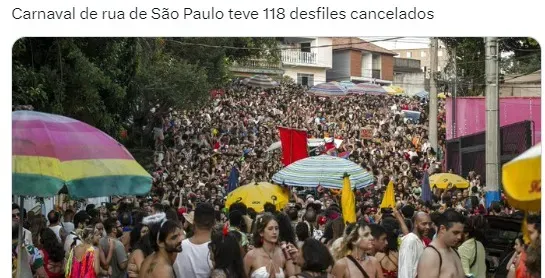Bloquinhos de Carnaval são cancelados em SP