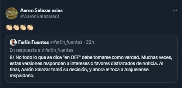 Allan Cruz a través de sus redes