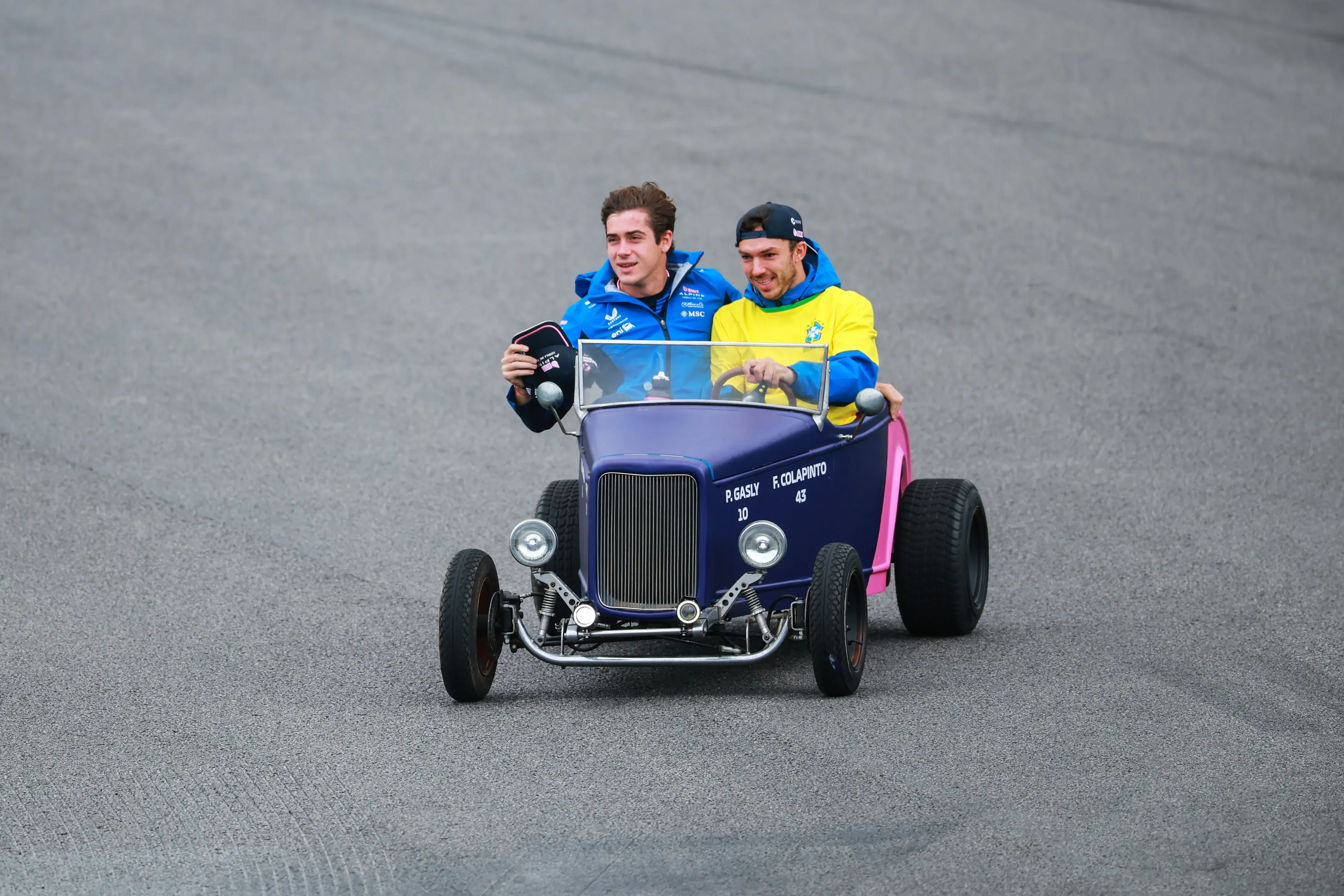 Colapinto y Gasly antes del GP de Brasil. (Foto: Getty).