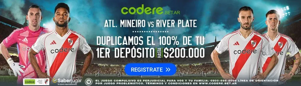 Codere duplica el 100% de tu primer depósito hasta $200.000.