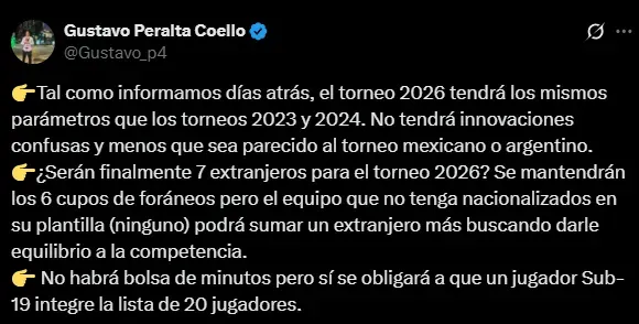 Así se jugará la Liga 1 2026 (Foto: X).