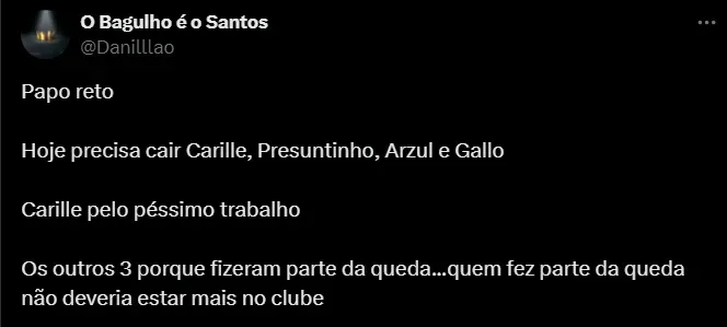 Torcedor do Santos. Foto: Reprodução/ Twitter