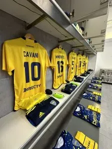 El vestuario de Boca en el Nuevo Gasómetro