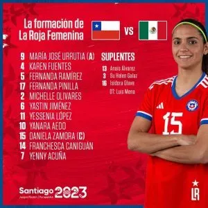 Formación confirmada de Chile ante México.