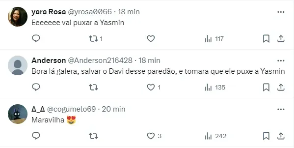 Internautas comentam Big Fone atendido por Davi - Foto: Twitter