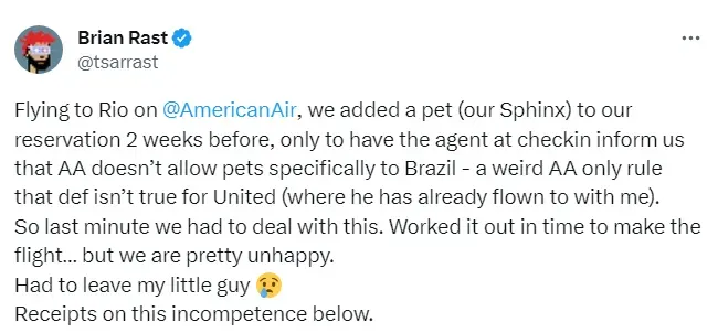 (Foto: Reprodução Twitter @tsarrast)