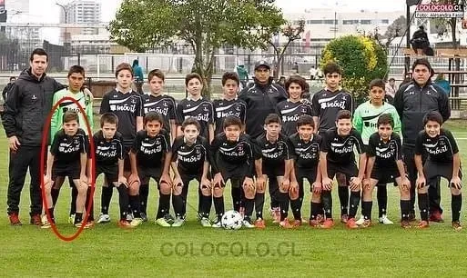 Imagen: Lucas Cepeda en las cadetes de Colo Colo. Imagen: Colo Colo Oficial