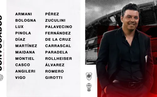 Los convocados de River. (Foto: Prensa River)