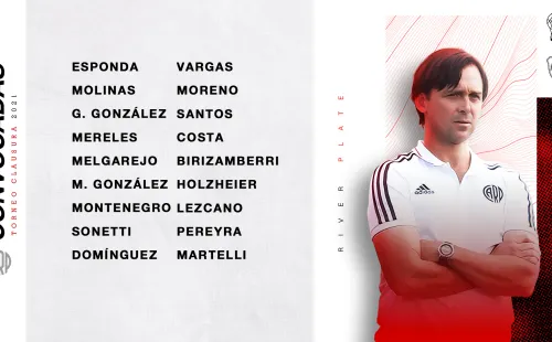 La lista de convocadas de River para enfrentar a Huracán. (Foto: Twitter @RiverPlateFem)