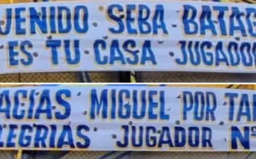 Las nuevas banderas en La Bombonera. (Foto: Tato Aguilera)