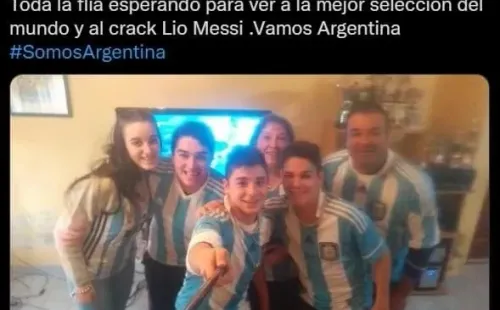 Julián Álvarez y su familia, en la previa de Argentina – Chile por la final de la Copa América 2015.