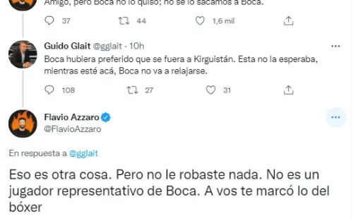 El tuit de Azzaro.