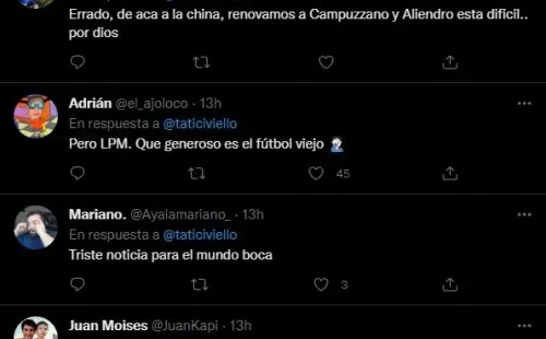 Las reacciones de los hinchas.