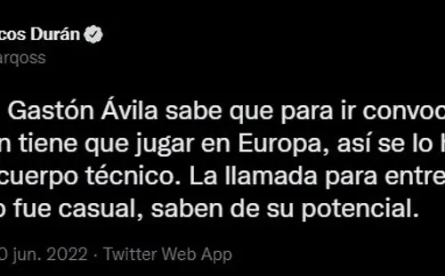 Ávila sueña con la Selección.