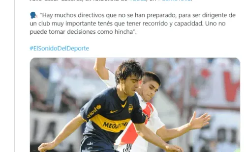 Cáceres le pegó al Consejo del Xeneize: “Hay muchos directivos que no se han preparado”.