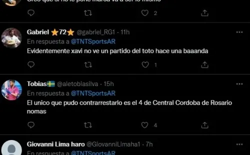 Los comentarios de los hinchas de Boca.