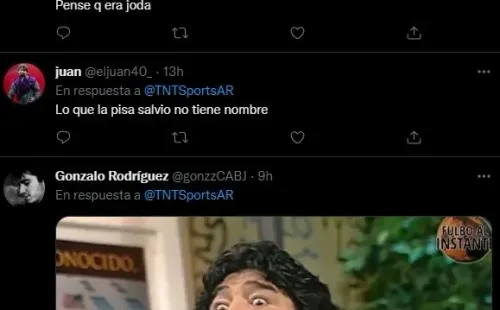 Los comentarios de los hinchas de Boca.